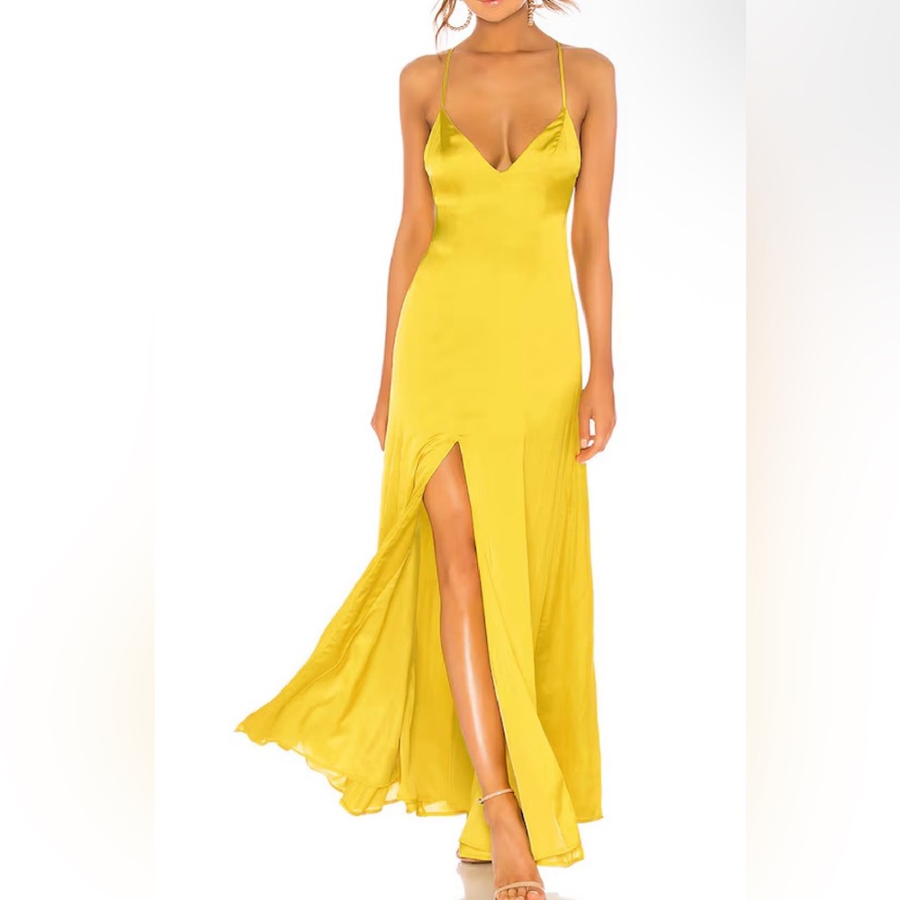Lovers + Friends Vibrant Yellow Maxi Dress